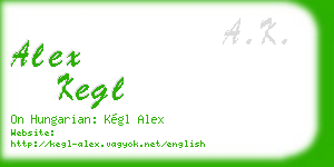 alex kegl business card